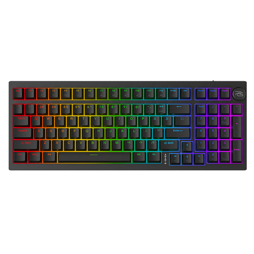 Tastatura Proove Wireless Gaming Keyboard Slicker (WKSLEN00022401), 2.4GHz, Bluetooth 5.2, Type-C, 98 Keys, 4000mAh, 1.8m, negru