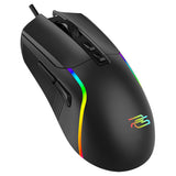 Mouse wireless Proove Wired Mouse Assembler (CMAS00000101), pentru Gaming, USB, RGB, 7 Buttons, 12400DPI, Windows, Mac, Linux, 1.5m, negru