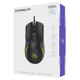 Mouse wireless Proove Wired Mouse Assembler (CMAS00000101), pentru Gaming, USB, RGB, 7 Buttons, 12400DPI, Windows, Mac, Linux, 1.5m, negru