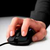 Mouse wireless Proove Wired Mouse Assembler (CMAS00000101), pentru Gaming, USB, RGB, 7 Buttons, 12400DPI, Windows, Mac, Linux, 1.5m, negru