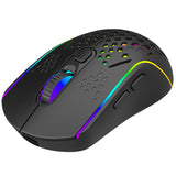 Mouse wireless Proove Buzz (WMBU00022401), pentru Gaming, 2.4GHz, USB-C, Ergonomic, LED, 6 Buttons, 800-4800DPI, 1.5m, negru