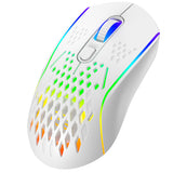 Mouse wireless Proove Buzz (WMBU00022402), pentru Gaming, 2.4GHz, USB-C, Ergonomic, LED, 6 Buttons, 800-4800DPI, 1.5m, alb