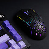 Mouse wireless Proove Buzz (WMBU00022402), pentru Gaming, 2.4GHz, USB-C, Ergonomic, LED, 6 Buttons, 800-4800DPI, 1.5m, alb
