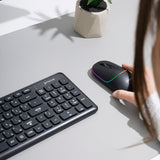 Mouse wireless Proove Blink (WMBL00002001), pentru Office, Ergonomic, 2.4GHz, BT5.0, 4 Buttons, 800-1600DPI, 650mAh, negru