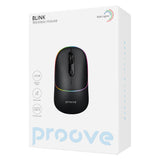 Mouse wireless Proove Blink (WMBL00002001), pentru Office, Ergonomic, 2.4GHz, BT5.0, 4 Buttons, 800-1600DPI, 650mAh, negru