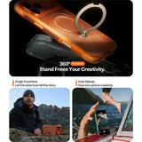 Husa pentru iPhone 17 Pro, Torras Ostand Spin Air Series, portocaliu
