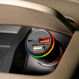Incarcator auto Proove cu Modulator FM (FMPD30110006), USB, Type-C, AUX, Bluetooth 5.3, Incarcare rapida, 30W, 12-24V, argintiu