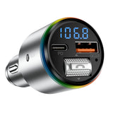 Incarcator auto Proove cu Modulator FM (FMPD30110006), USB, Type-C, AUX, Bluetooth 5.3, Incarcare rapida, 30W, 12-24V, argintiu