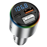 Incarcator auto Proove cu Modulator FM (FMPD30110006), USB, Type-C, AUX, Bluetooth 5.3, Incarcare rapida, 30W, 12-24V, argintiu