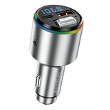 Incarcator auto Proove cu Modulator FM (FMPD30110006), USB, Type-C, AUX, Bluetooth 5.3, Incarcare rapida, 30W, 12-24V, argintiu