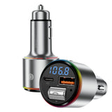 Incarcator auto Proove cu Modulator FM (FMPD30110006), USB, Type-C, AUX, Bluetooth 5.3, Incarcare rapida, 30W, 12-24V, argintiu