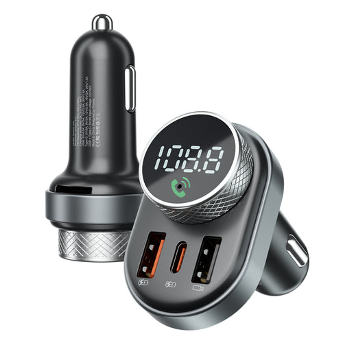Incarcator auto Proove cu Modulator FM (FMSL30110001), USB, Type-C, U-Disk, TF, Bluetooth 5.4, Incarcare rapida, 30W, negru