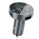 Incarcator auto Proove cu Modulator FM (FMSS30110003), cu Touch Screen, USB, Type-C, U-Disk, TF, Bluetooth 5.0, 30W, gri