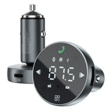 Incarcator auto Proove cu Modulator FM (FMSS30110003), cu Touch Screen, USB, Type-C, U-Disk, TF, Bluetooth 5.0, 30W, gri