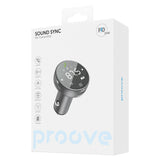 Incarcator auto Proove cu Modulator FM (FMSS30110003), cu Touch Screen, USB, Type-C, U-Disk, TF, Bluetooth 5.0, 30W, gri