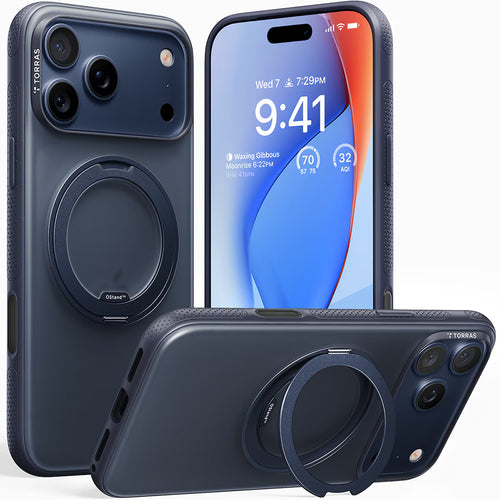 Husa pentru iPhone 17 Pro, Torras Ostand R Fitness Series, albastru