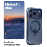 Husa pentru iPhone 17 Pro Max, Torras Ostand Spin Air Series, bleumarin