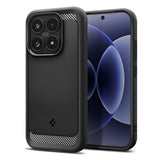 Husa pentru Xiaomi 17, Spigen Rugged Armor (ACS10458), negru mat