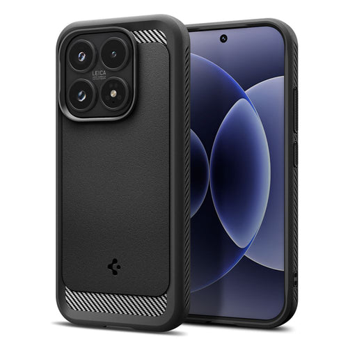 Husa pentru Xiaomi 17, Spigen Rugged Armor (ACS10458), negru mat