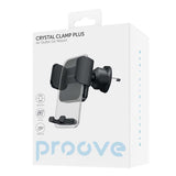 Suport auto Proove Crystal Clema Plus (CHCCP0000001), Grila ventilatie, Mechanical Clema, Sigur Suport, pentru 4.7-6.9 Telefoane, negru