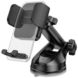 Suport auto Proove Crystal Clema Plus (CHCSP0000001), Bord, Mechanical Clema, Ventuza, Stylish, Universal, negru