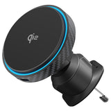Suport auto Proove cu Wireless Charging Graphite Circle (WHGC15010001), pentru Grila ventilatie, Qi2, 15W, Indicator LED, negru