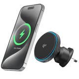 Suport auto Proove cu Wireless Charging Graphite Circle (WHGC15010001), pentru Grila ventilatie, Qi2, 15W, Indicator LED, negru