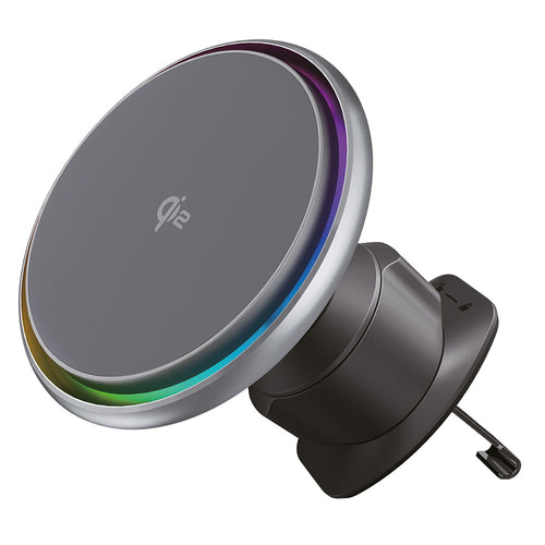 Suport auto Proove cu Wireless Charging Icecore (WHIC15002003), Grila ventilatie, Strong Magnet, Active Cooling, Qi2 15W, gri