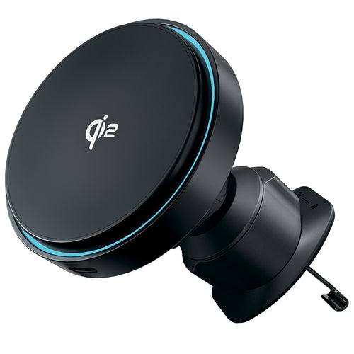 Suport auto Proove cu Wireless Charging Light Circle (WHLC15010002), pentru Grila ventilatie, Prindere magnetica, Qi2 15W, gri