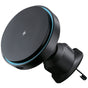 Suport auto Proove cu Wireless Charging Light Circle (WHLC15010001), MagSafe, pentru Grila ventilatie, 360°, 15W, Albastru LED, negru