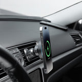 Suport auto Proove cu Wireless Charging Light Circle (WHLC15010001), MagSafe, pentru Grila ventilatie, 360°, 15W, Albastru LED, negru
