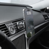 Suport auto Proove cu Wireless Charging Magic Circle (WHMC15020006), pentru Grila ventilatie, Magnetic, Zinc Alloy, 15W, argintiu