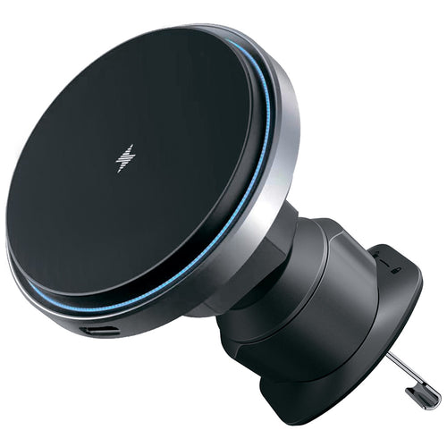 Suport auto Proove cu Wireless Charging Magic Circle Pro (WHMP15010001), MagSafe, pentru Grila ventilatie, 360, Qi2 15W, LED, negru