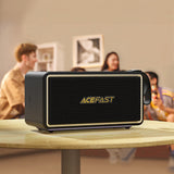 Boxa portabila Acefast Max (K3), BT 5.4, TF, AUX, Lumini RGB, DSP Processor, 360° Sound, IPX6, 80W, 5000mAh, negru