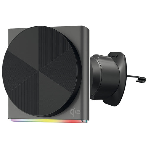 Suport auto Proove cu Incarcare Wireless Neostorm (WHNS15002003), pentru Grila ventilatie, Magnetic, Qi2, 15W, RGB, Aluminum, gri