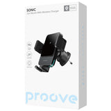 Suport auto Proove cu Wireless Charging Sonic (WHSN15002001), pentru Grila ventilatie, Secure Attachment, 15W, LED, Universal, gri