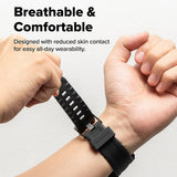 Curea pentru Samsung Galaxy Watch8 44mm, Ringke Rugged Gear, negru/transparenta