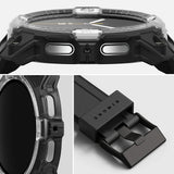 Curea pentru Samsung Galaxy Watch8 44mm, Ringke Rugged Gear, negru/transparenta