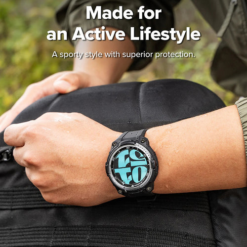 Curea pentru Samsung Galaxy Watch8 Classic, Ringke Rugged Gear, negru/transparenta