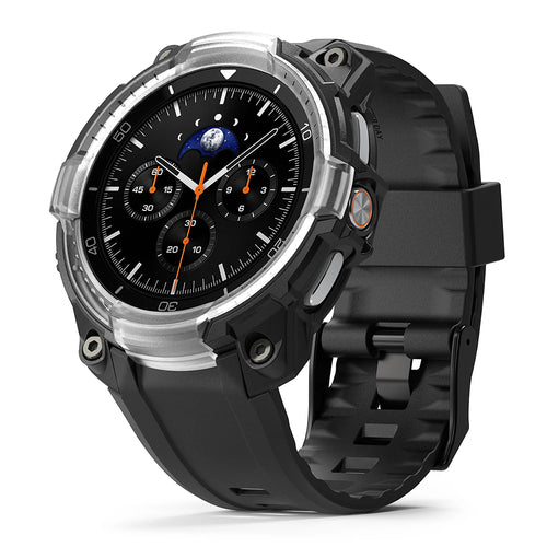 Curea pentru Samsung Galaxy Watch8 Classic, Ringke Rugged Gear, negru/transparenta