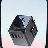 Yesido Adaptor pentru Calatorie (MC24), Type-C, USB3.0, 2x USB2.4, Multifunctional Fast Charger, Negru