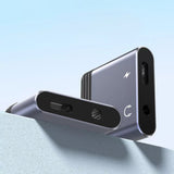 Adaptor Lito Audio Adapter (LA04L), Lightning to Jack 3.5mm, Type-C, Support Calls, Incarcare Rapida, 60W, Negru