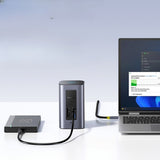 Hub USB Baseus NU1 Air Spacemate (B00568103813-00), USB-C to 2x HDMI, 3x USB-C, 4x USB, RJ45, SD/TF, gri