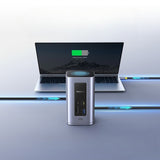 Hub USB Baseus NU1 Air Spacemate (B00568103813-00), USB-C to 2x HDMI, 3x USB-C, 4x USB, RJ45, SD/TF, gri