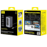 Hub USB Baseus NU1 Air Spacemate (B00568103813-00), USB-C to 2x HDMI, 3x USB-C, 4x USB, RJ45, SD/TF, gri