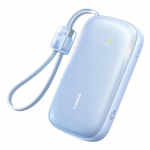 Baterie Externa Baseus Enerfill FC21 Qpow 3 Ultra (E0027M03), cu Detasabil Cable, 20000mAh, 22.5W, USB, USB-C, Albastru