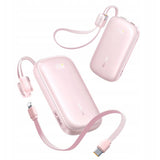 Baterie Externa Baseus Enerfill FC21 Qpow 3 Ultra (E0027L02), cu Detasabil Cable, 10000mAh, 22.5W, USB, USB-C, Roz