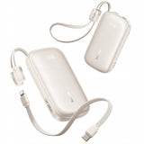 Baterie Externa Baseus Enerfill FC21 Qpow 3 Ultra (E0027L01), Detasabil Cable, 10000mAh, 22.5W, USB, USB-C, Bej