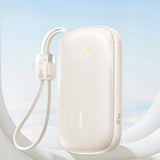 Baterie Externa Baseus Enerfill FC21 Qpow 3 Ultra (E0027L01), Detasabil Cable, 10000mAh, 22.5W, USB, USB-C, Bej