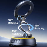 Suport auto Baseus PrimeTrip VC2 Flex (C0013803), Magnetic, pentru Bord/Parbriz, Pliabil, Reglabil, Vacuum Lock, negru